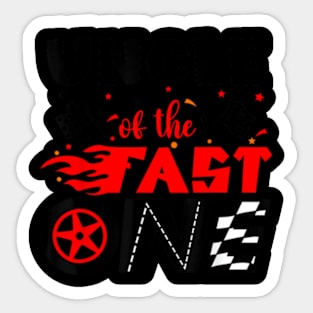 Uncle Of The Fast One 1st Birthday Racing Car Matching Sticker